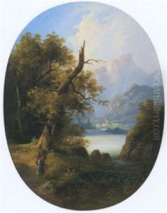 Reisigsammlerin Am Waldweg