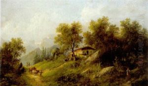 Parthie Bei Splugen by Eduard Boehm