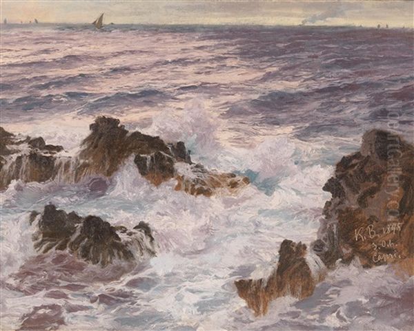 Heavy Seas Off The Coast Of Capri - view 1