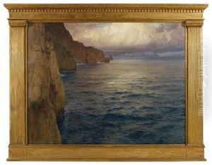 Blick Von Der Villa Krupp Auf Die Steilfelsen Von Capri (isola Di Capri) by Karl Theodor Boehme
