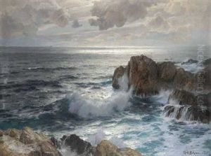 Felsige Meereskuste by Karl Theodor Boehme