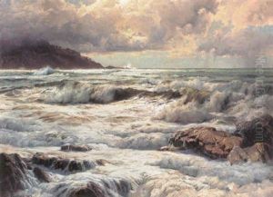 Braending Ved Kysten Ud For Stavanger by Karl Theodor Boehme