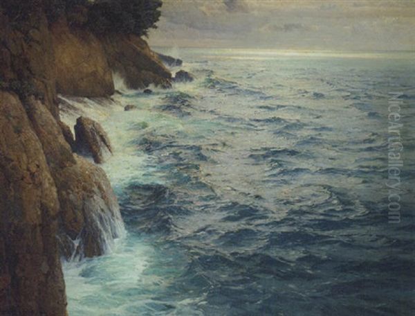 Breakers On A Rocky Coast, Capri - view 1