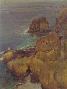 Felsenkuste Von Capri by Karl Theodor Boehme