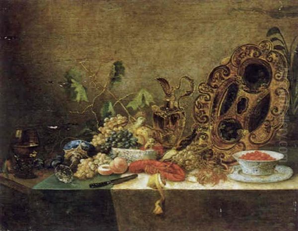 Stilleben Mit Fruchten Und Vergoldetem Prunkgeschirr - view 1