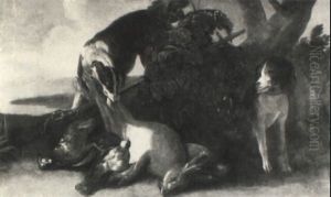 Hunt Scene With Dog And Game by Pieter Boel