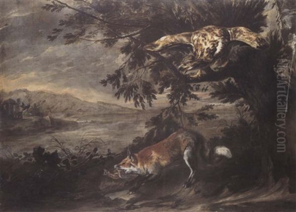 A Fox Carrying Off An Eaglet - view 1
