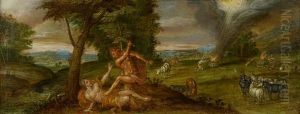 Cain Et Abel Et Allegorie De L'hiver (pair)