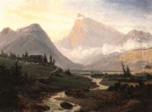 Die Hohe Munde (leutasch, Tirol) by Gustav Adolf Boenisch