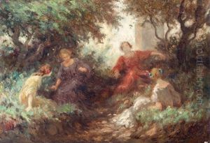 Ydillisch Gezelschap by Gerardus Johannes Josephus Boer