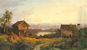 Norwegian Landscape by August Wilhelm Boesen