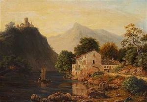 Udsigt Over Vierwaldstattersoen by August Wilhelm Boesen