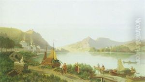 Rheinlandschaft Mit Drachenfels, Nonnenwerth Und Rolandsbogen thumbnail