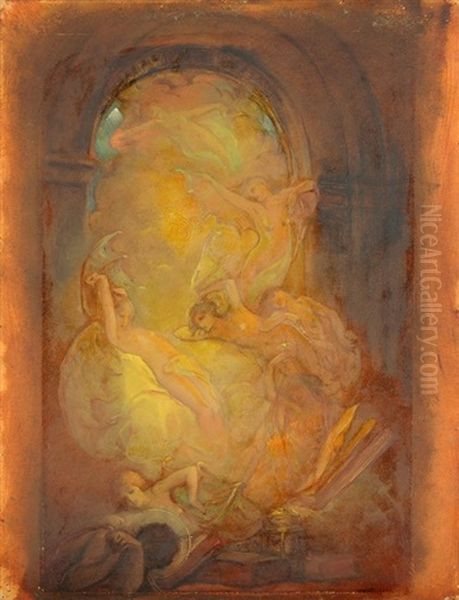 Studie: La Tentation De Saint-antoine (+ Studie Eines Frauenkorpers, Pencil, Verso) - view 1