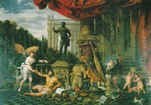 Allergorie Der Stadt Antwerpen Als Patronin Der Kunste And Wissenschaften by Theodor Boeyermans