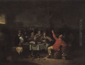 V,rdshusinteri"r Med Figurer by Hans Bogaert
