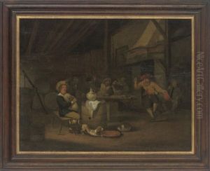 Peasants Merrymaking In A Tavern by Hendrik Hendricksz Bogaert