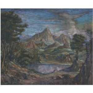 Lake Landscape by Konstantin Fedorovich Bogaevsky