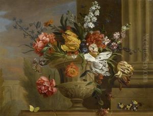 Blumenbouquet Mit Architekturstaffage