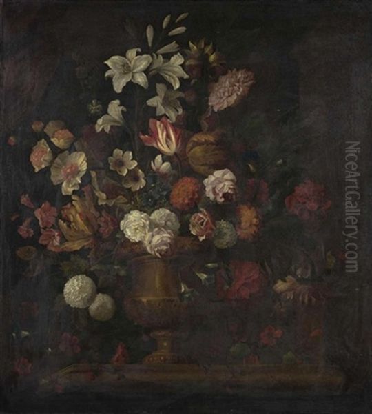 Grosser Blumenstrauss In Einer Vase - view 1