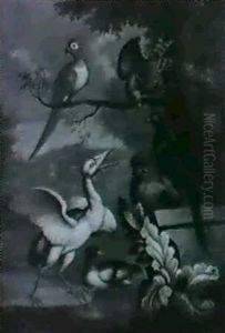 Exotic Birds In A Landscape by Jakob Bogdani