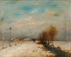 Winter Landscape by Nikolai Grigor'evich Bogdanov