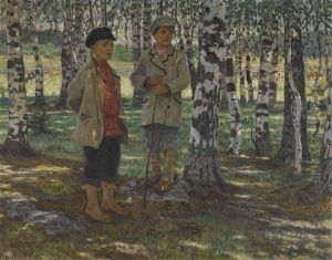 Boys In A Birch Forest by Nikolai Petrovich Bogdanov-Bel'sky