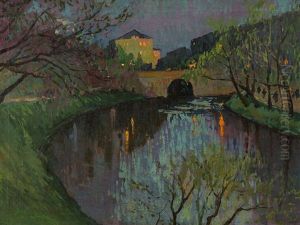 Autumn. View Of The National Opera by Nikolai Petrovich Bogdanov-Bel'sky