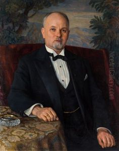 Portrait Of A. T. Goncharov by Nikolai Petrovich Bogdanov-Bel'sky