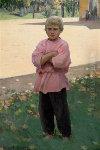 Village Boy, Circa 1900-1910 by Nikolai Petrovich Bogdanov-Bel'sky