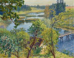 Russische Fruhlingslandschaft by Nikolai Petrovich Bogdanov-Bel'sky