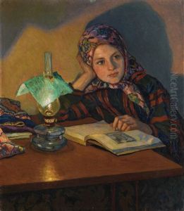Reading Girl by Nikolai Petrovich Bogdanov-Bel'sky