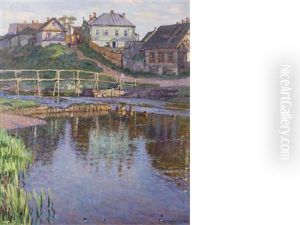 Village Landscape by Nikolai Petrovich Bogdanov-Bel'sky
