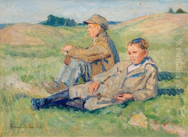 Resting Boys - view 1