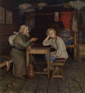 Young Monk by Nikolai Petrovich Bogdanov-Bel'sky