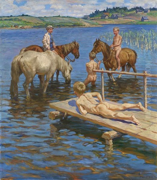 Bathing Horses - view 1