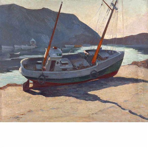 Beached, Fish Beach, Monhegan - view 1