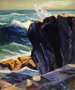 Below Pulpit Rock by Abraham Jacob Bogdanove