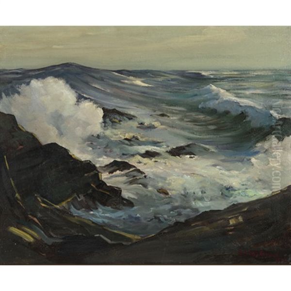 Crashing Surf, Gaspe, Quebec - view 1