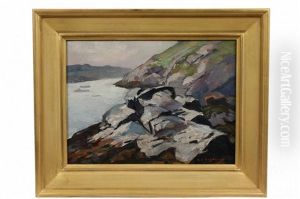Cliffs, Monhegan by Abraham Jacob Bogdanove