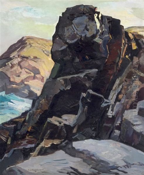 Monhegan Cliffs by Abraham Jacob Bogdanove