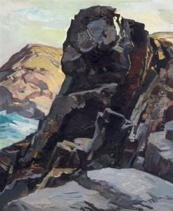 Monhegan Cliffs by Abraham Jacob Bogdanove