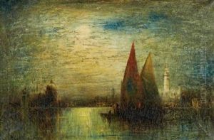 Moonlit View Of Venice by George Henry Bogert