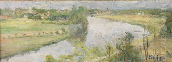 Auvers-sur-oise (study For L'ile-de-france) - view 1