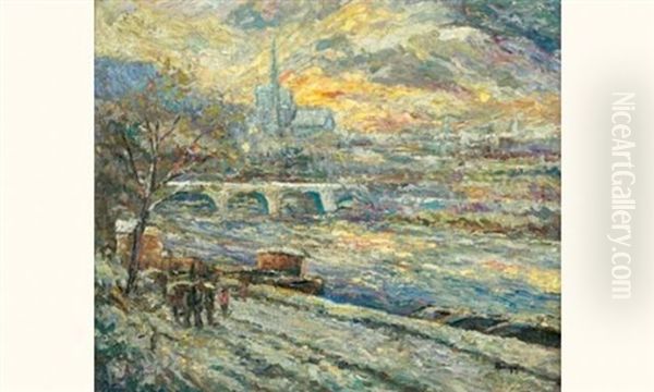 Notre-dame Sous La Neige - view 1