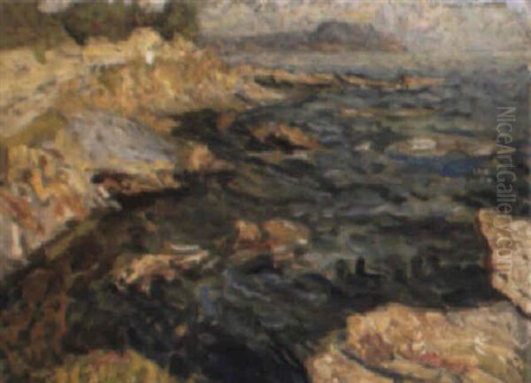 Mer Calme Et Rochers A Nervi - view 1