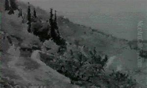 Vue De St Ilario Vers Bogliasco (les Cypres), Italie, 1909 by Emilio Boggio