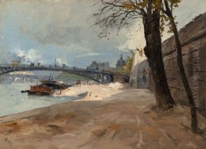 Un Quai Pres De Pont Des Saints-peres, April 26, 1886 by Frank Myers Boggs
