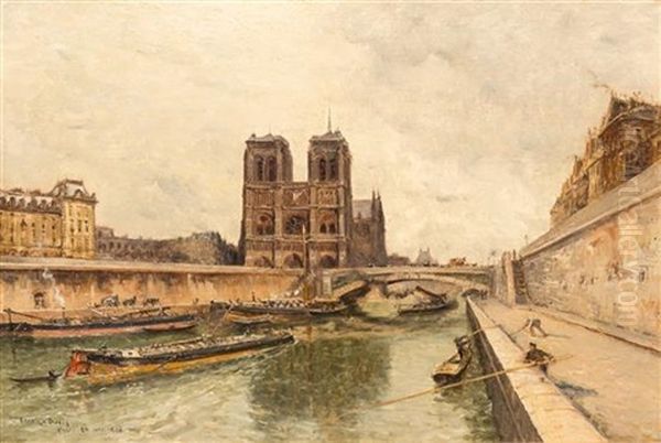 Notre-dame, La Seine Et La Conciergerie - view 1