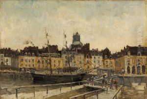 Le Port De Dieppe by Frank Myers Boggs